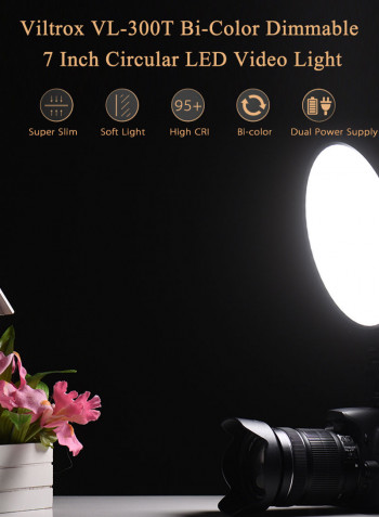 Professional Ultrathin Dimmable Circular Video Light Multicolour