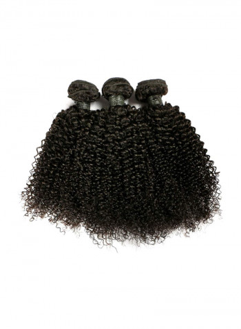 3-Bundle Short Curly Hair Extension Black 12inch