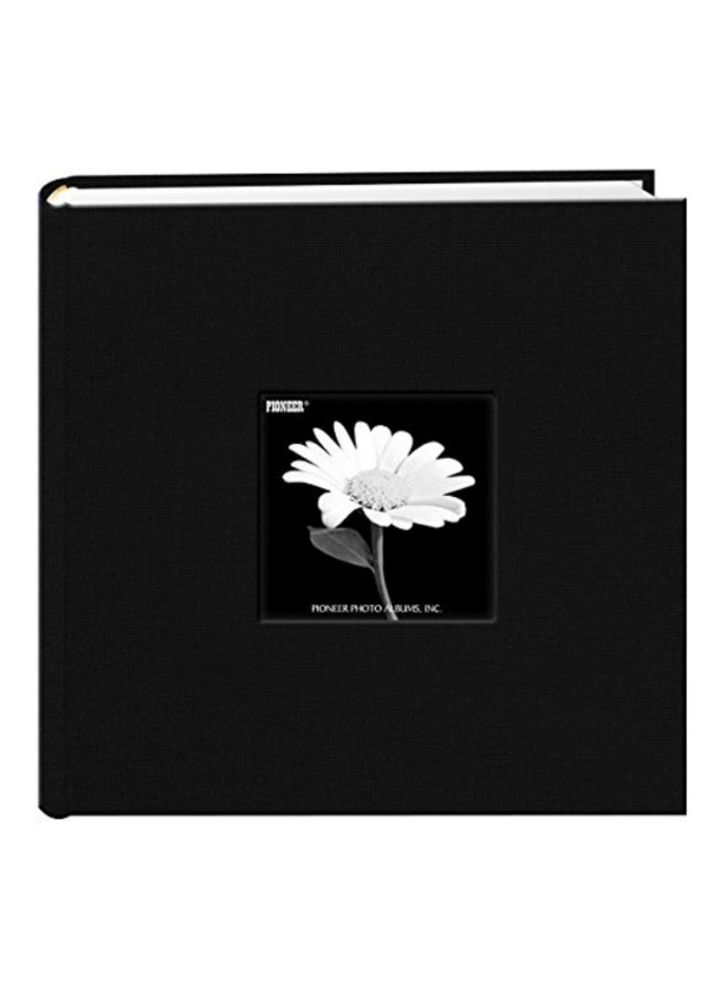 Fabric Frame Cover Photo Album Deep Black 2x9.2x9.5inch