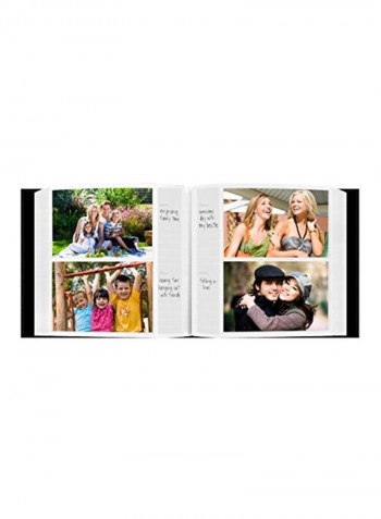 Fabric Frame Cover Photo Album Deep Black 2x9.2x9.5inch