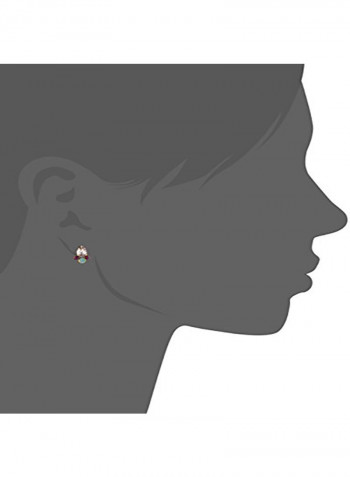 Radiant Sunrise Petite Pear Cluster  Metal Studs