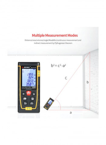 LCD Handheld Digital Laser Rangefinder With Case Black/Orange 16x5x8.6centimeter