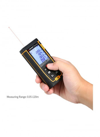 LCD Handheld Digital Laser Rangefinder With Case Black/Orange 16x5x8.6centimeter