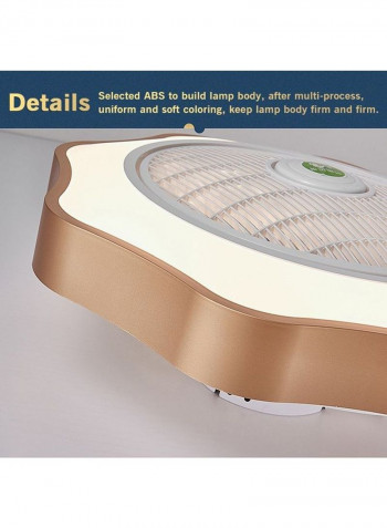 Remote controlled Ceiling Fan with Ajustable LED Light White