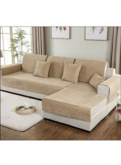 Anti-Slip Solid Pattern Sofa Slipcover Brown reviews Anti-Slip Solid Pattern Sofa Slipcover Brown