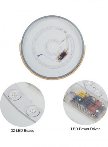Smart Steeples Dimming Ceiling Light With IR Remote Controller White/Beige 45 x 13 x 45cm