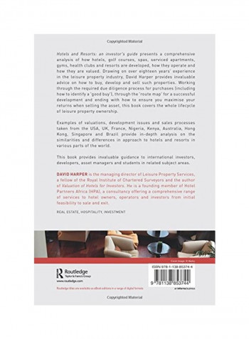 Hotels And Resorts: An Investor's Guide Paperback