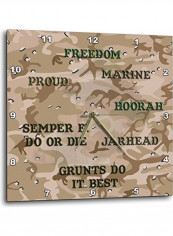 Desert Gulf War Printed Wall Clock Multicolour 13x13x0.1inch