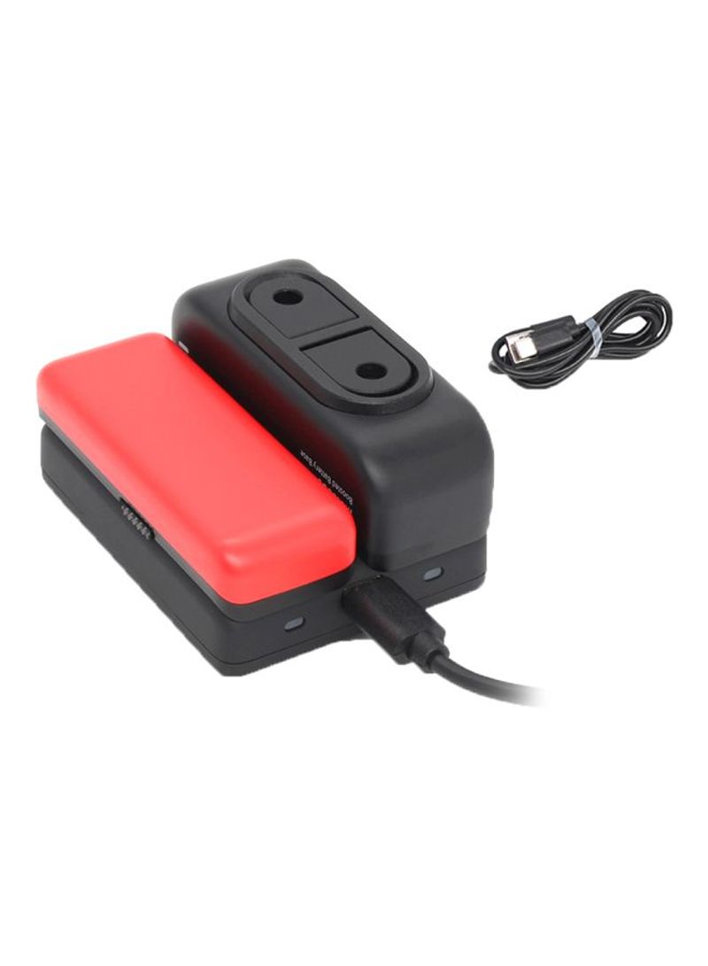 Dual Charging Hub Battery Base Charger For Insta360 One R 7.2x5.5x1.6cm Black/Red