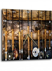 DPP 60625 2 Country Fishing Wall Clock Multicolour 13x13inch
