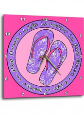 Life Is Better In Flip Flops Themed Wall Clock Multicolour