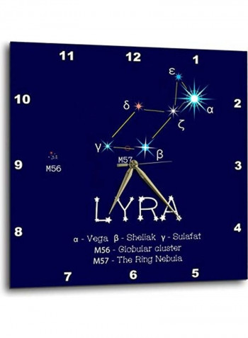 Lyra Wall Clock Multicolour 13x13inch
