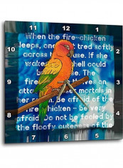 Parrot Printed Analog Wall Clock Multicolour 13x13x0.1inch