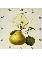 Pear Printed Analog Wall Clock Multicolour 13x13x0.1inch