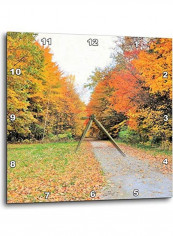 Road Covered With Tree Wall Clock Multicolour 13x13inch