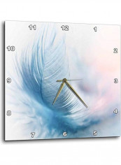 Feather Printed Analog Wall Clock Multicolour 13x13x0.1inch
