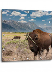 Mountain Printed Analog Wall Clock Multicolour 13x13x0.1inch