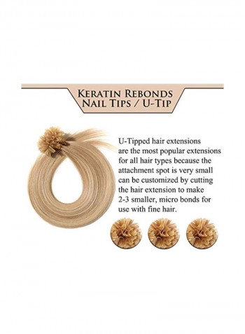 100-Strand Straight Hair Extension Set 18 Ash Blonde/613 Beach Blonde 18inch