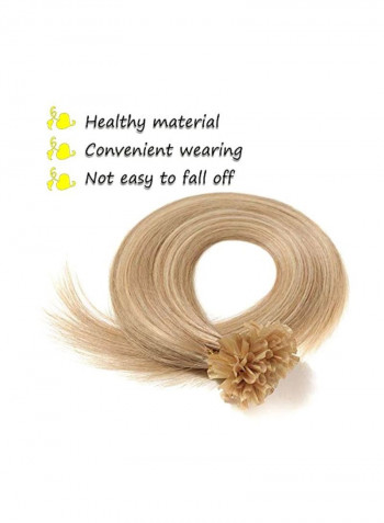 100-Strand Straight Hair Extension Set 18 Ash Blonde/613 Beach Blonde 18inch