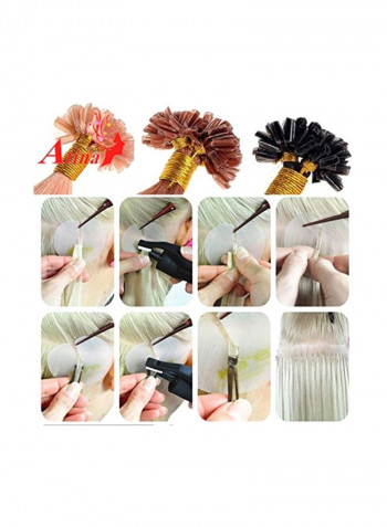 100-Strand Straight Hair Extension Set 18 Ash Blonde/613 Beach Blonde 18inch