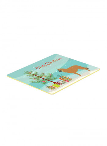 Belgian Shepherd Merry Christmas Tree Kitchen/Bath Mat Multicolour 11 x 14inch