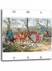Cowboy Printed Analog Wall Clock Multicolour 13x13x0.1inch