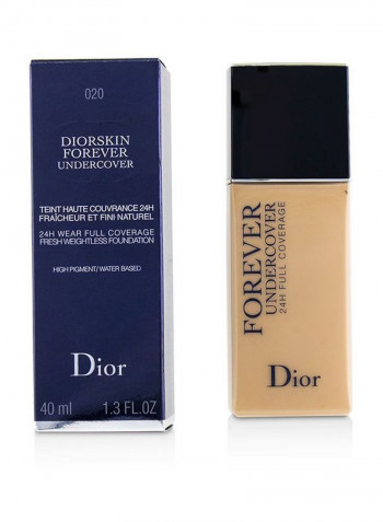 Diorskin Forever Undercover 24H Wear Full Coverage Foundation 020 Light Beige