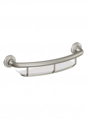 Grab Bar With Shelf Silver 16inch