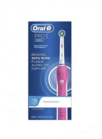 Pro 1000 CrossAction Electric Toothbrush Pink