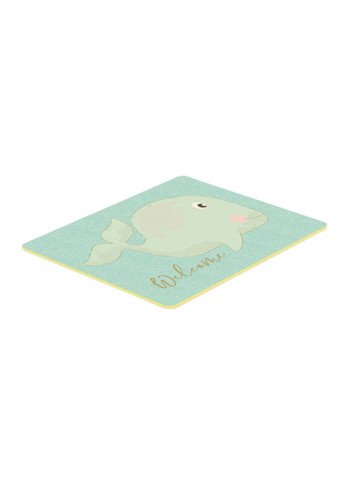 Whale Welcome Kitchen Mat Multicolour 16 x 24inch