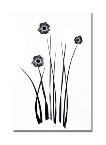 White And Black Bunch Canvas Wall Art Black 16 x 24inch