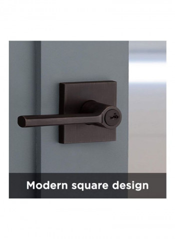 Lisbon Square Venetian Bronze Entry Lever Set Black