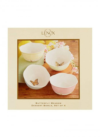 4-Piece Dessert Bowls Blue/Yellow/Green 2.375x4.75inch