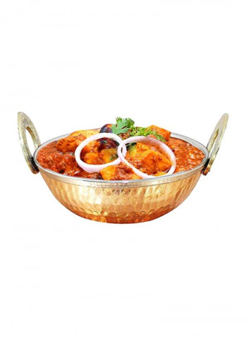 4-Piece Double Wall Multipurpose Bowl Set Copper/Silver 17ounce