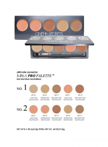 5-In-1 Pro Ultimate Corrector Palette No.1