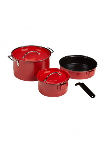 6-Piece Cookware Set Red