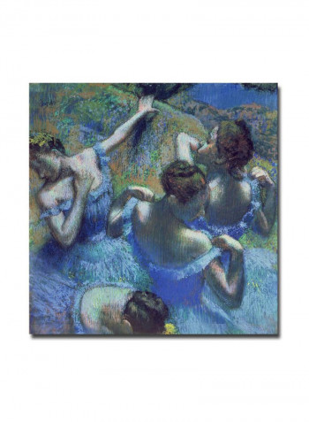 Blue Dancers 1899 Canvas Wall Art Multicolour 24 x 24inch