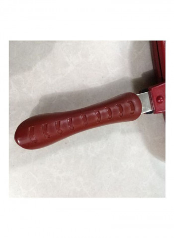 Double-Sided Frying Pan Red/Black 28x22.2centimeter