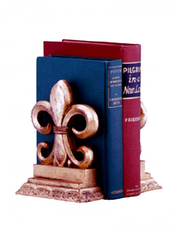 2-Piece Fleur De Lis Design  Bookends