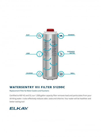 Replacement Water Filter White 3.5x3.5x12inch