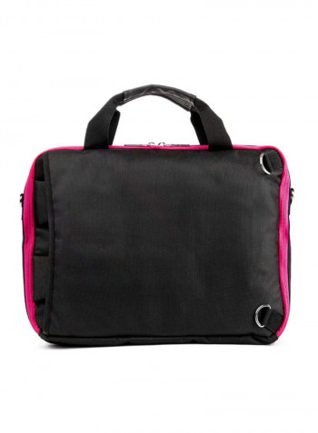 3-In-1 Shoulder Backpack For Dell Latitude/XPS Black/Pink