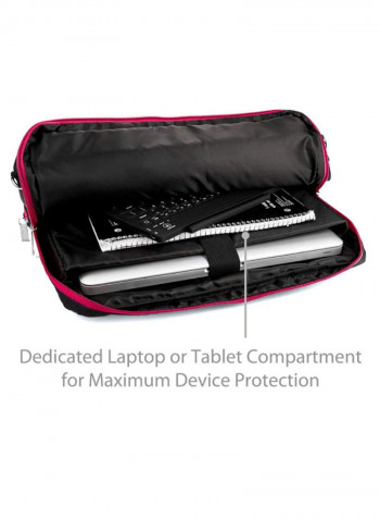 3-In-1 Shoulder Backpack For Dell Latitude/XPS Black/Pink