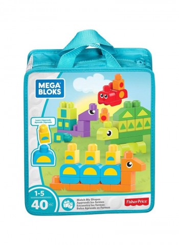 40-Piece Match My Shapes Building Set DXH34