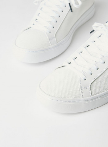 La Pique Textile Sneakers White/Red/Navy