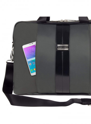 Multi-Functional Carrying Briefcase For Laptops Grey