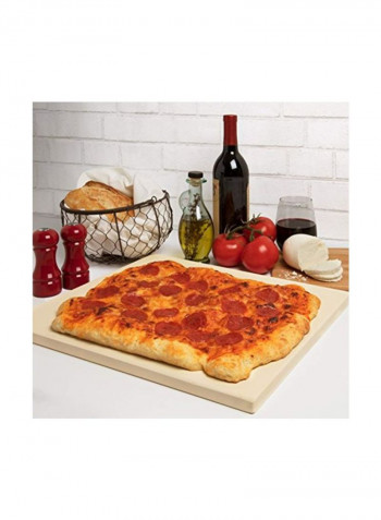 Rectangular Pizza Baking Stone Beige 16x14inch