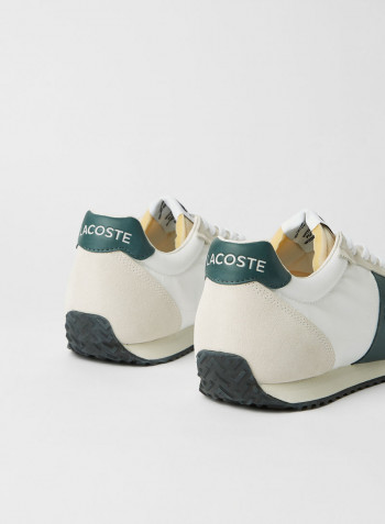 Court Pace Sneakers Off White/Dark Green