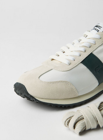 Court Pace Sneakers Off White/Dark Green