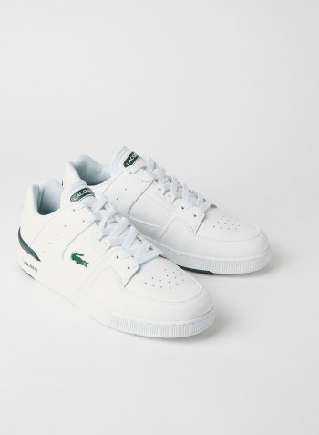 Court Cage Leather Sneakers White/Dark Green