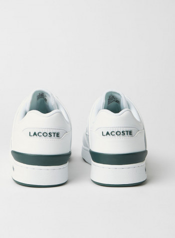 Court Cage Leather Sneakers White/Dark Green